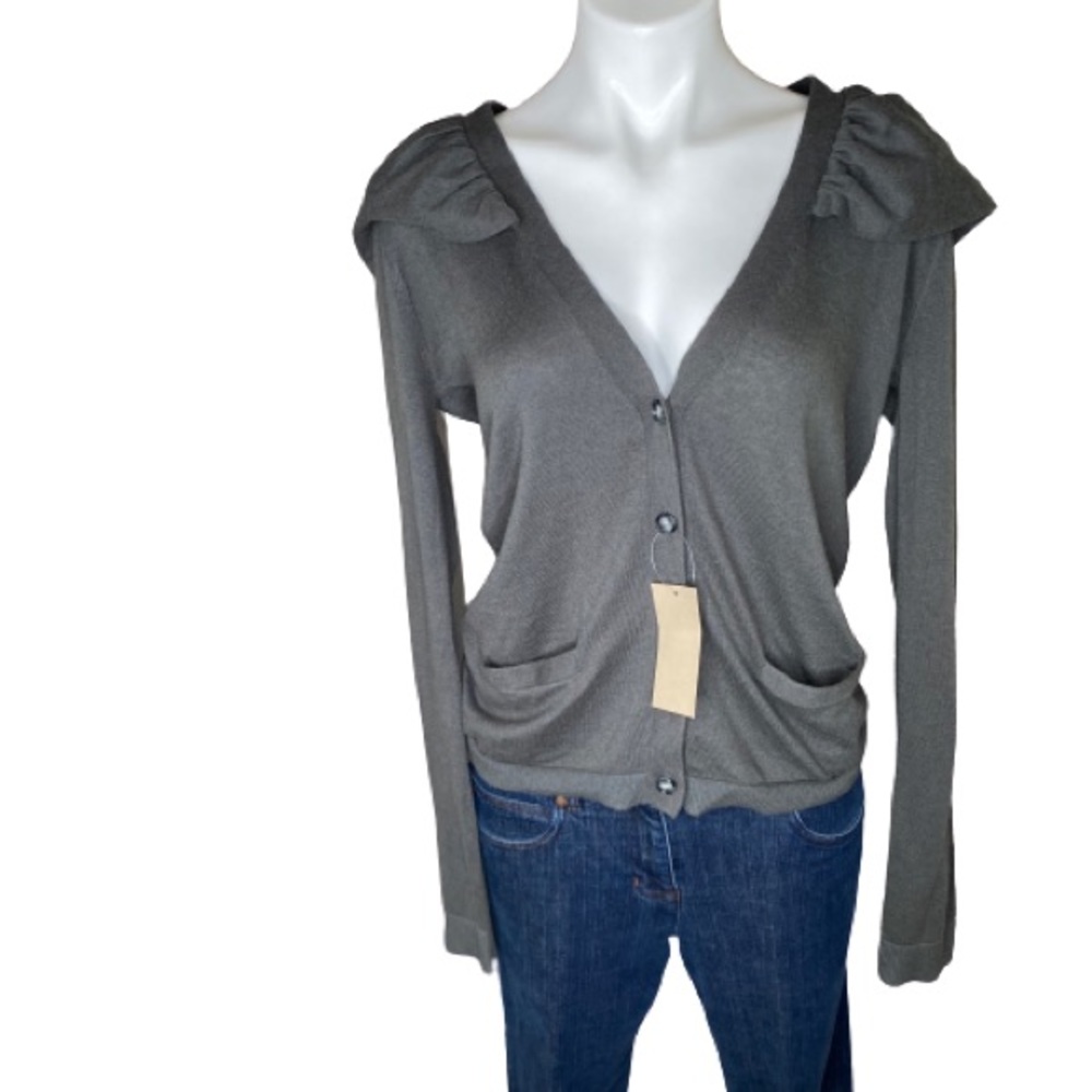 Maxazria Slate Cashmere Cardigan